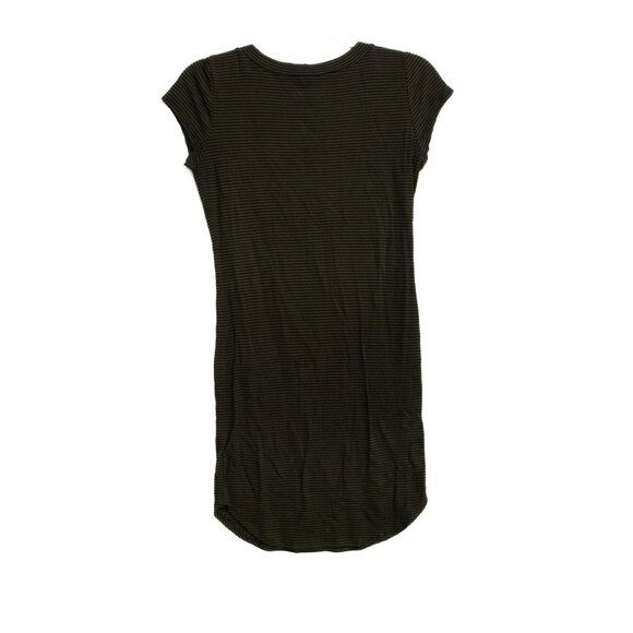 Black & Olive Striped Short Sleeve Bodycon Dress Size M - Picture 5 of 8